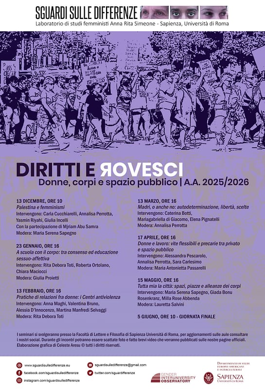Locandina del programma generale del ciclo 2025/2026. Grafica di Celeste Aresu